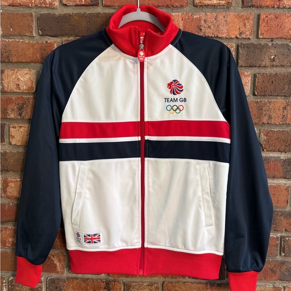 Olympic womens team GB zip up track jacket red blue small - Picture 1 of 7